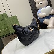 Okify Gucci GG Marmont Small Shoulder Bag Black Leather  - 4