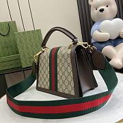 Okify Gucci Queen Margaret 25 Brown Calfskin Ophidia Canvas Bag - 6