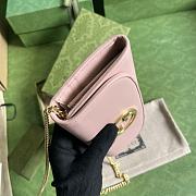 Okify Gucci Blondie Continental Chain Wallet Pink Leather - 4