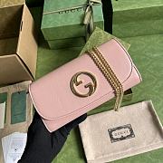 Okify Gucci Blondie Continental Chain Wallet Pink Leather - 3