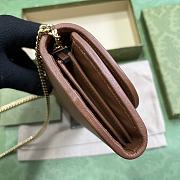 Okify Gucci Blondie Continental Chain Wallet Brown Leather - 6