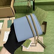 Gucci Blondie Medium Chain Wallet Blue Leather - 6