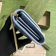 Gucci Blondie Medium Chain Wallet Blue Leather - 3