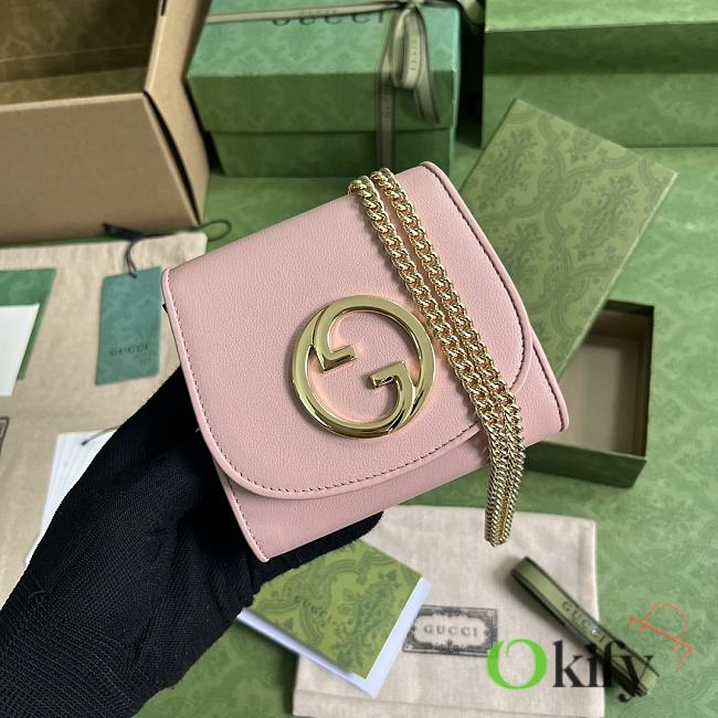 Gucci Blondie Medium Chain Wallet Pink Leather - 1