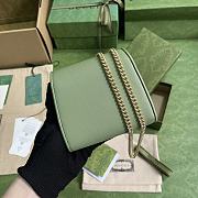 Gucci Blondie Medium Chain Wallet Green Leather - 5
