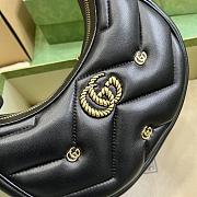 Okify Gucci GG Marmont Half-Moon-Shaped Mini Bag Black Leather - 6