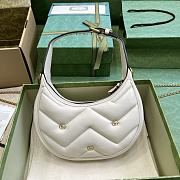 Okify Gucci GG Marmont Half-Moon-Shaped Mini Bag White Leather - 2