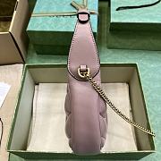 Okify GG Marmont Half-Moon-Shaped Mini Bag Pink Leather - 4