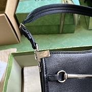 Okify Gucci Horsebit Slim Small Shoulder Bag Black Leather - 6