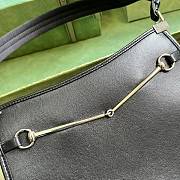 Okify Gucci Horsebit Slim Small Shoulder Bag Black Leather - 3