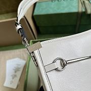 Okify Gucci Horsebit Slim Small Shoulder Bag White Leather - 6