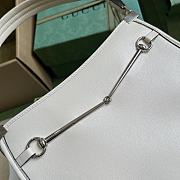 Okify Gucci Horsebit Slim Small Shoulder Bag White Leather - 5