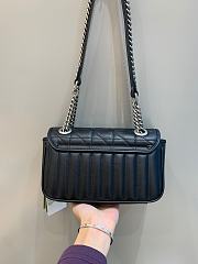 Okify Gucci GG Marmont Mini Shoulder Bag Black Leather Silver Hardware - 4