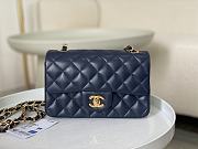 Okify CC Classic Flap Bag 20 Lambskin Navy Blue In Gold Hardware - 1