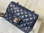 Okify CC Classic Flap Bag 20 Lambskin Navy Blue In Gold Hardware - 3