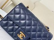 Okify CC Classic Flap Bag 20 Lambskin Navy Blue In Gold Hardware - 2
