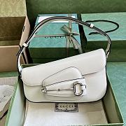Okify Gucci Horsebit 1955 Shoulder Bag White Leather - 1
