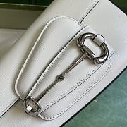 Okify Gucci Horsebit 1955 Shoulder Bag White Leather - 5