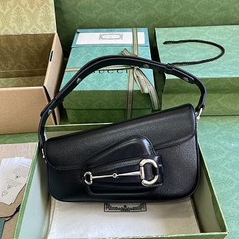 Okify Gucci Horsebit 1955 Shoulder Bag Black Leather