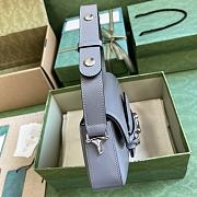 Okify Gucci Horsebit 1955 Shoulder Bag Gray Leather - 2