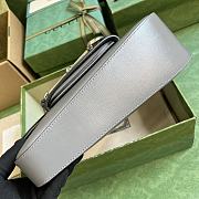 Okify Gucci Horsebit 1955 Shoulder Bag Gray Leather - 3