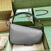 Okify Gucci Horsebit 1955 Shoulder Bag Gray Leather - 6