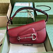Okify Gucci Horsebit 1955 Shoulder Bag Red Leather - 1