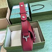 Okify Gucci Horsebit 1955 Shoulder Bag Red Leather - 6