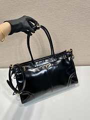 Okify Prada Large Leather Handbag Black Leather  - 6