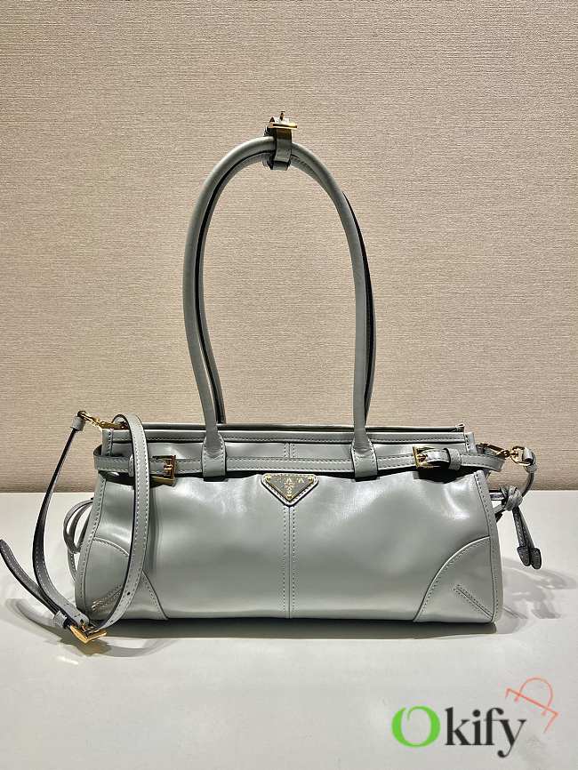 Okify Prada Medium Leather Handbag Gray Leather - 1