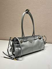 Okify Prada Medium Leather Handbag Gray Leather - 5