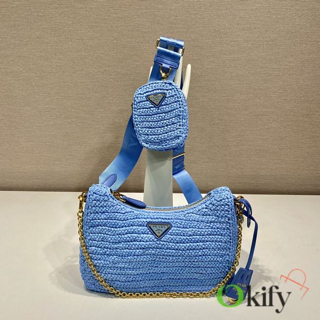 Okify Prada Re-Edition 2005 Crochet Bag Blue - 1