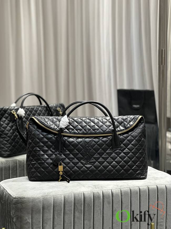 Okify YSL ES Giant Travel Bag in Quilted Leather Black - 1
