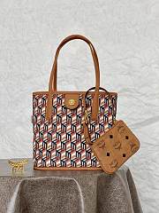 Okify MCM Reversible Liz Shopper In Visetos Mini Lightweight Tote Bag Monogram Canvas And Nappa Leather - 2