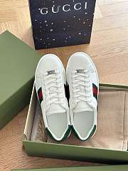 Okify Gucci Gucci Ace Sneaker With Web in White Leather - 3