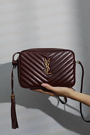 YSL LouLou Camera Bag 23 Red Wine Gold 520534 - 1
