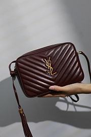 YSL LouLou Camera Bag 23 Red Wine Gold 520534 - 4