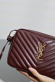 YSL LouLou Camera Bag 23 Red Wine Gold 520534 - 2