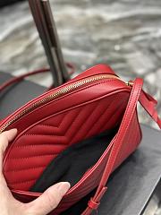 YSL LouLou Camera Bag 23 Red Gold 520534 - 6