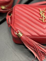 YSL LouLou Camera Bag 23 Red Gold 520534 - 4