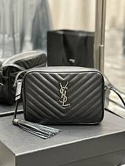 YSL LouLou Camera Bag 23 Black Silver 520534 - 1