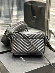 YSL LouLou Camera Bag 23 Black Silver 520534 - 4