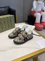 Okify Gucci Children's Ace Trainer Blue and Gray GG Supreme - 1