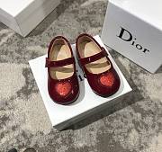 Okify Dior Kid's Shoes Heart Pattern Red - 1