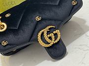 Okify GG Marmont Small Shoulder Bag Black Velvet - 2