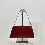 Okify The Row Dalia Baguette Bag in Box Leather Red - 6