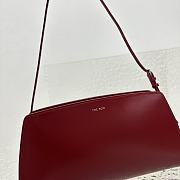 Okify The Row Dalia Baguette Bag in Box Leather Red - 5