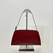 Okify The Row Dalia Baguette Bag in Box Leather Red - 3