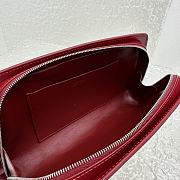 Okify The Row Dalia Baguette Bag in Box Leather Red - 2