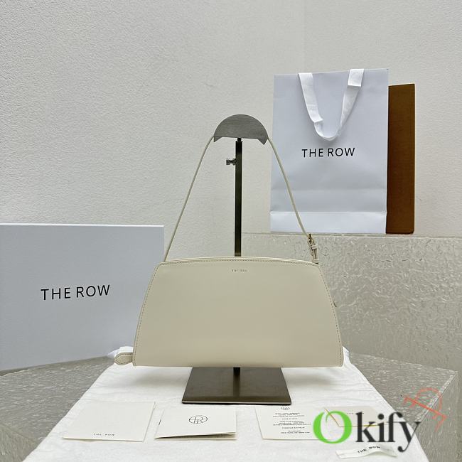 Okify The Row Dalia Baguette in Box Leather White  - 1